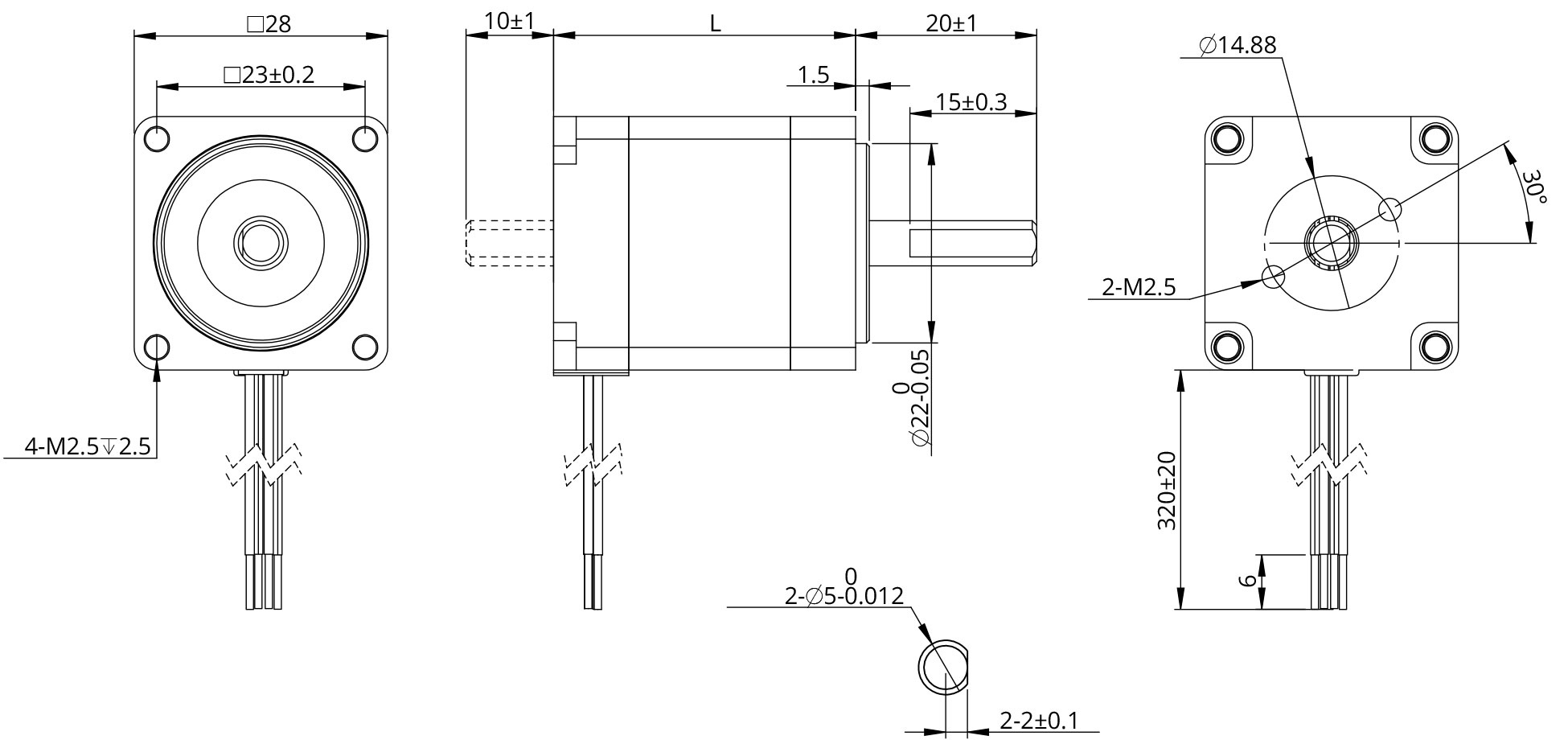 Hybrid Rotary Size 11 (28mm) Dimensional Drawing