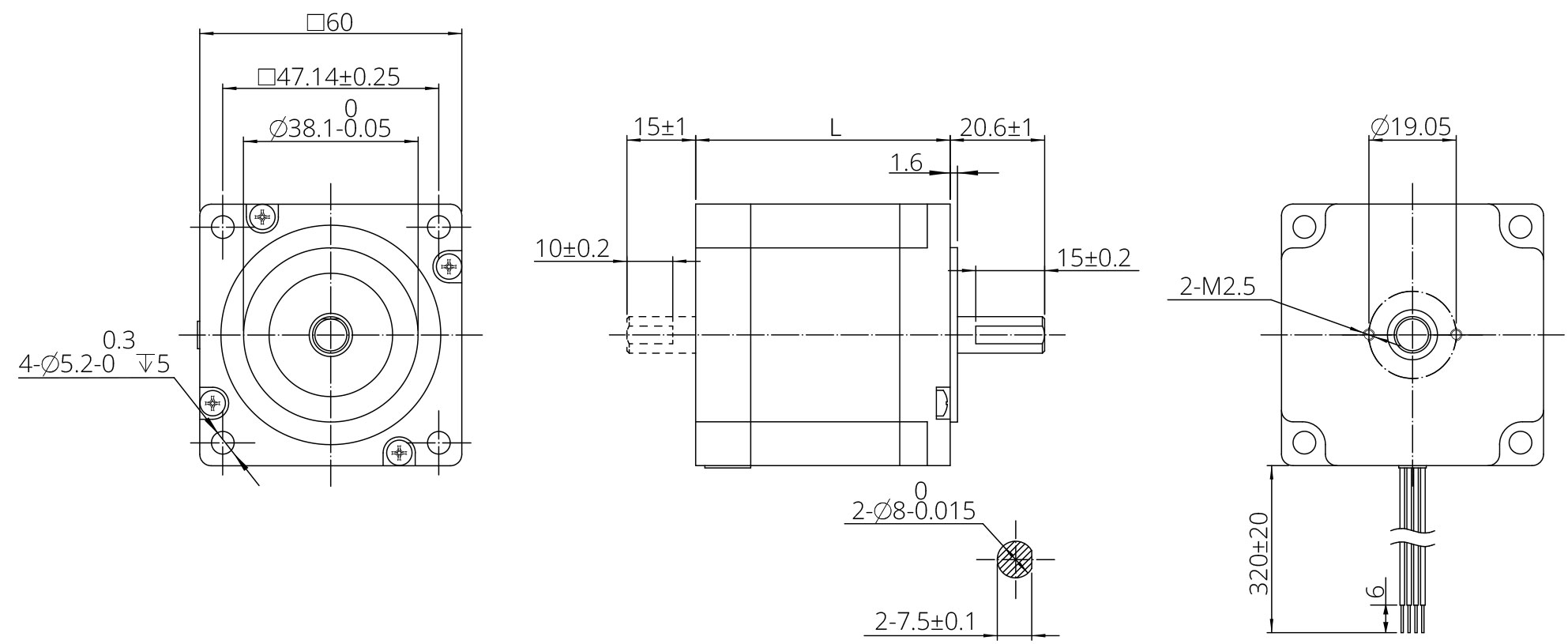 Hybrid Rotary Size 24 (60mm) Dimensional Drawing