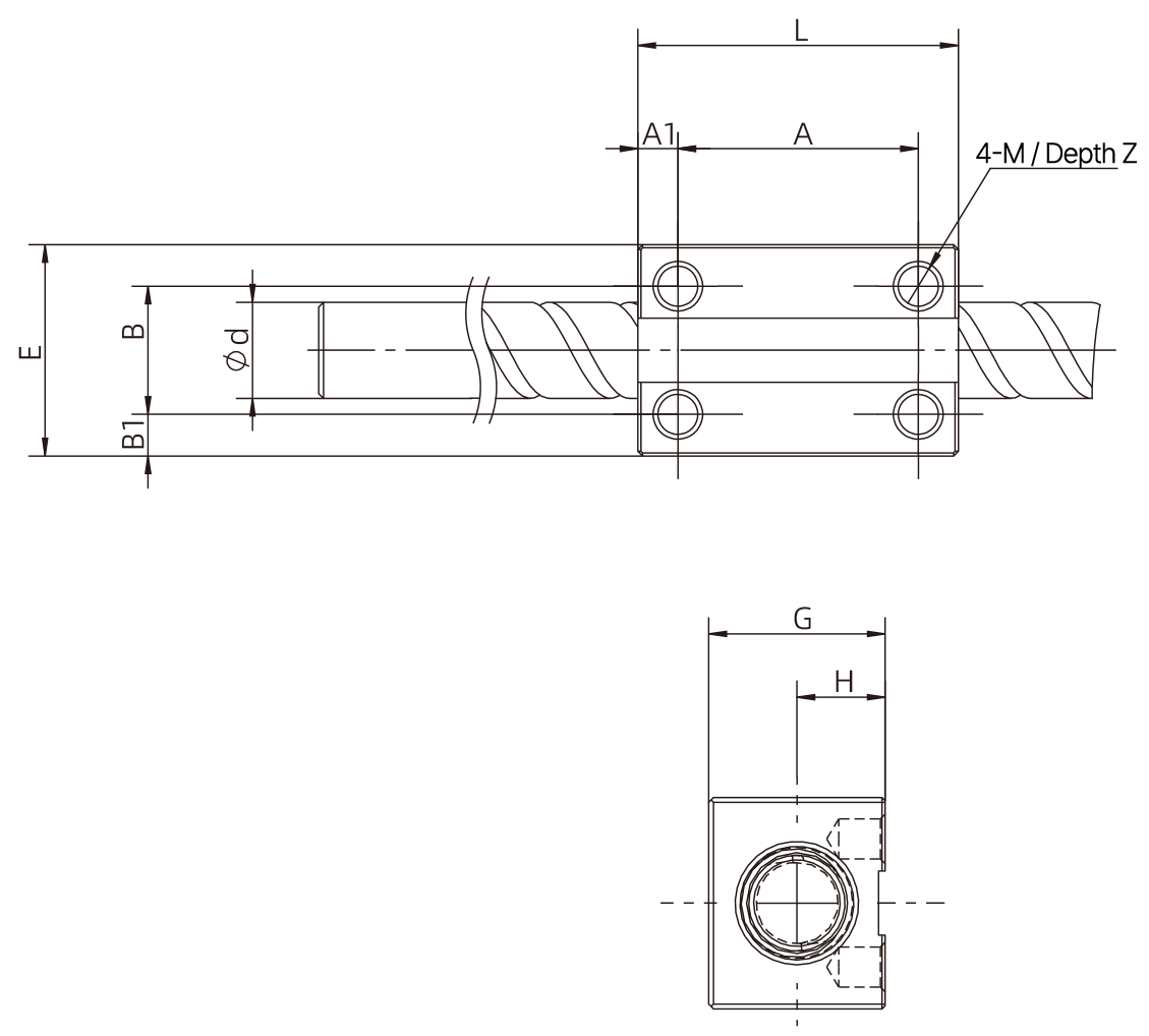 KBG KBR Dimensional Drawing
